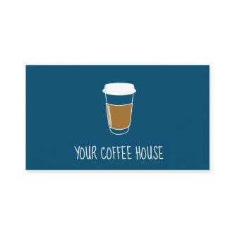 Blue Editable Coffee Stamp loyalty card