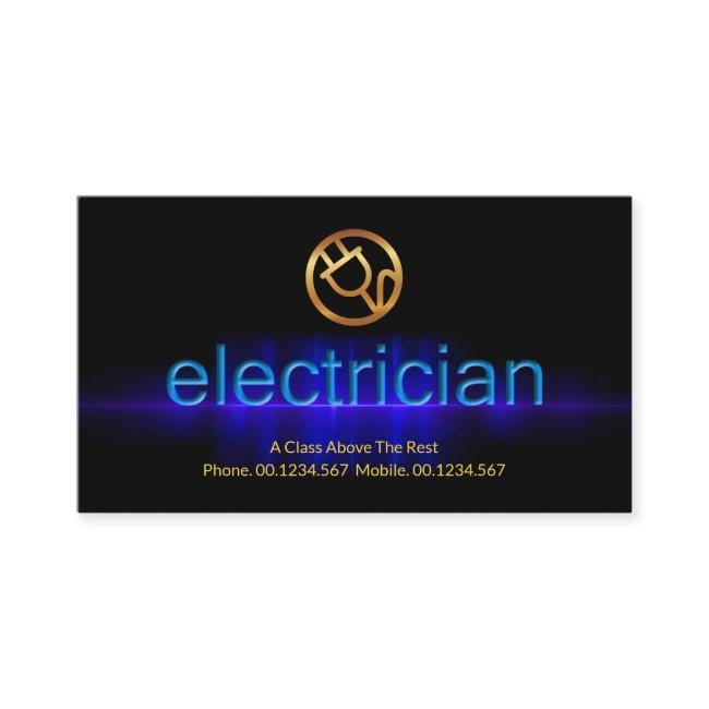 Blue Electrifying Pulse Lightning Electrician