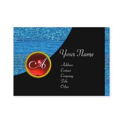 BLUE FASHION BEADS MONOGRAM ,black red ruby