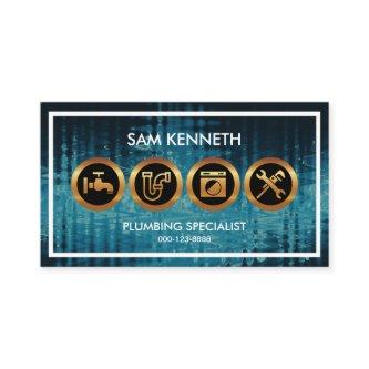 Blue Flood Waters Creative Plumber's Icon