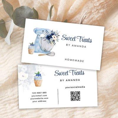 Blue Floral Mixer QR-Code