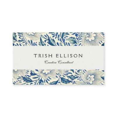 Blue Floral Pattern Antique Asian Design