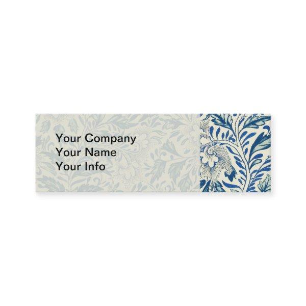 Blue Floral Pattern Antique Asian Design Mini