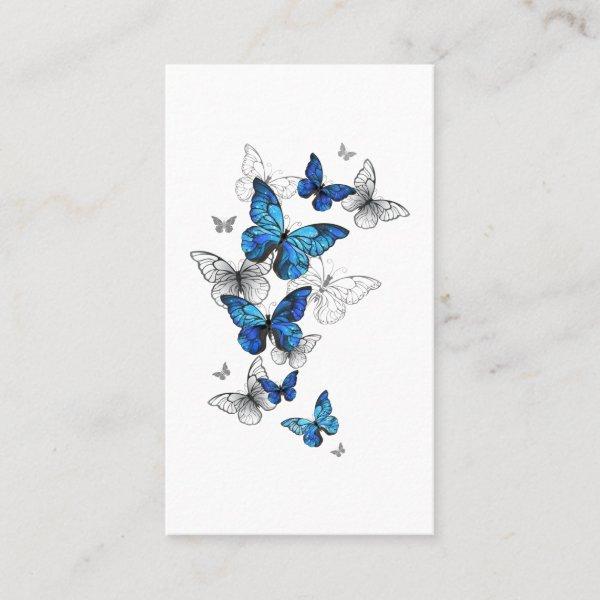 Blue Flying Butterflies Morpho