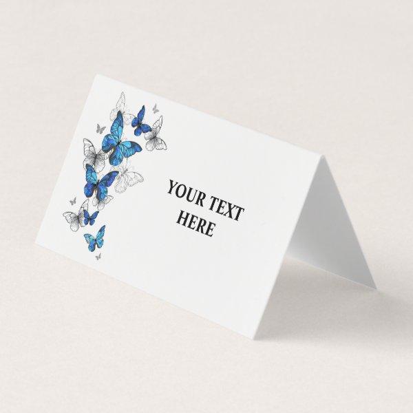Blue Flying Butterflies Morpho