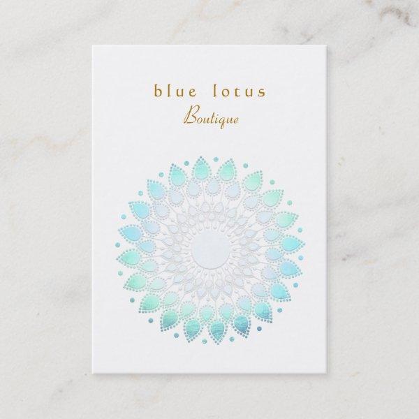 Blue Foil Look Lotus Chubby