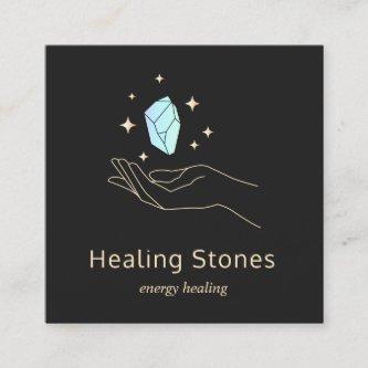 Blue Gemstone Energy Crystal Healer Square