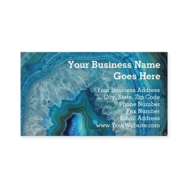 Blue Geode Rock Mineral Agate Crystal Image