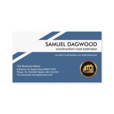 Blue Geometric Layer Gold Building Cost Estimator