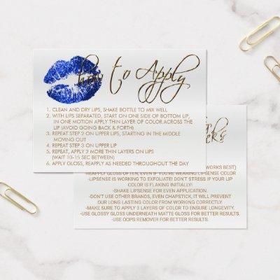 Blue Glitter Lips 2 - How to Apply