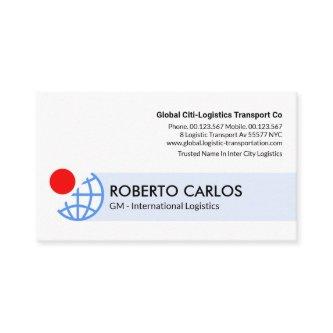 Blue Globe Red Sun Satellite Logistic