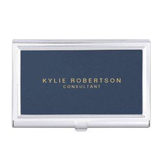 Blue Gold Colors Professional Trendy Modern Plain  Case