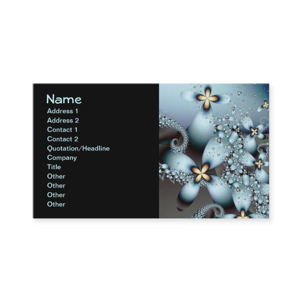Blue Gold Cute Abstract Floral