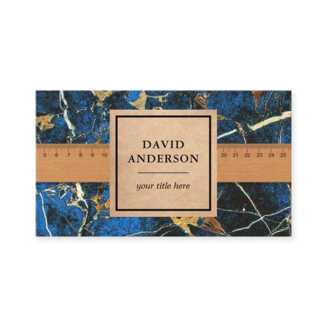 Blue Gold Granite Splashback Kitchen Countertop