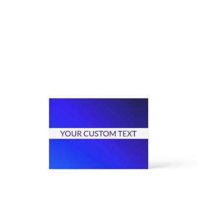 Blue Gradient & Editable Text on White Stripe Note Card
