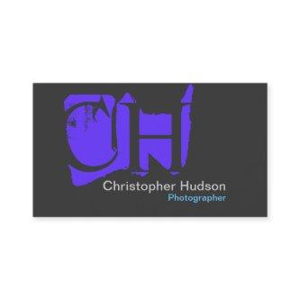 Blue Gray Monogram