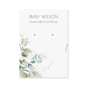 Blue Green Foliage Bunch Earring Necklace Display