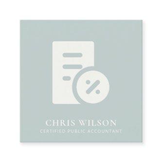 BLUE GREY MODERN CALCULATION ICON ACCOUNTING TAX SQUARE