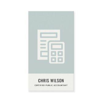 BLUE GREY MODERN CALCULATOR ICON ACCOUNTING TAX