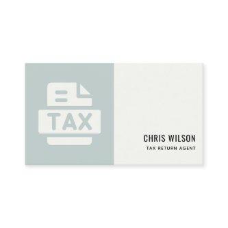 BLUE GREY MODERN TAX RETURN AGENT PREPARER ICON