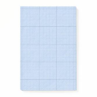 Blue Grid With Guide Lines Post-it Notes