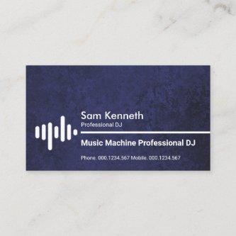 Blue Grunge Minimalist Sound Wave Professional DJ