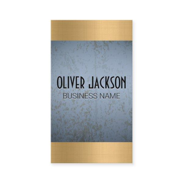 Blue Grunge Texture | Golden Metallic Shine