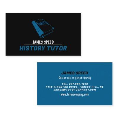 Blue History Book, History Tutor, Teacher