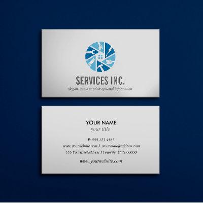 Blue HOME Repairing services logo professional