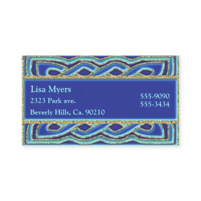 Blue Hues & Ornate Metallic Gold
