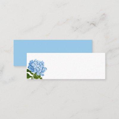 Blue Hydrangea Blank Place Card