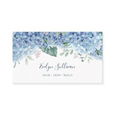 Blue hydrangea flowers