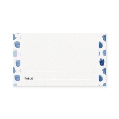 BLUE INDIGO WATERCOLOR BAR BAT MITZVAH PLACE CARDS