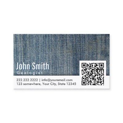 Blue Jeans QR Code Geologist
