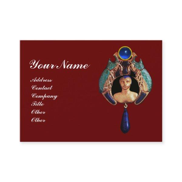 Blue Lady Bug ,Lapis & Sapphire Gem Stone Monogram