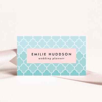Blue Latticework, Ombre, Quatrefoil, Trellis