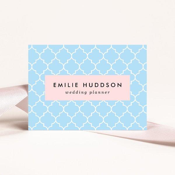 Blue Latticework, Quatrefoil, Moroccan Trellis