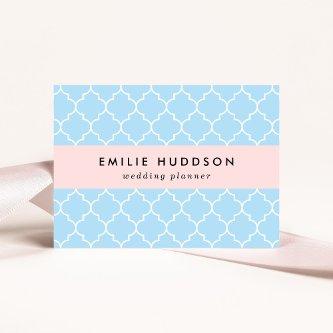 Blue Latticework, Quatrefoil, Moroccan Trellis