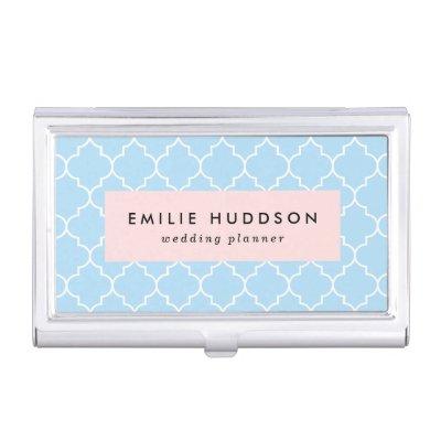Blue Latticework, Quatrefoil, Moroccan Trellis  Case