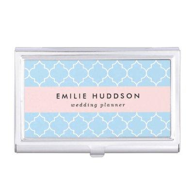 Blue Latticework, Quatrefoil, Moroccan Trellis  Case