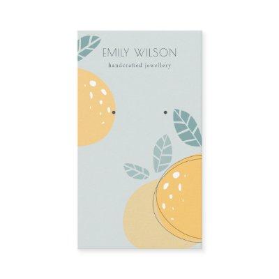 Blue Lemon Abstract Fruit Bold Earring Display