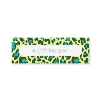 Blue Leopard Animal Print Pattern Discount Gift Mini