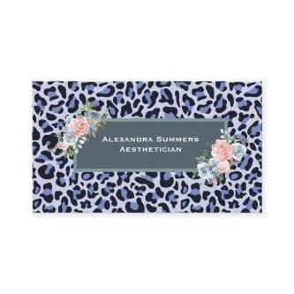 Blue Leopard Print