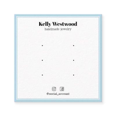 BLUE LIGHT BORDER EARRING DISPLAY LOGO SOCIAL SQUARE