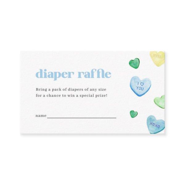 Blue Little Sweetheart Baby Shower Diaper Raffle