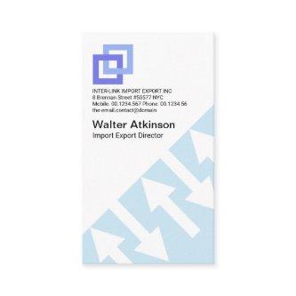Blue Logistics Direction Arrow Import Export