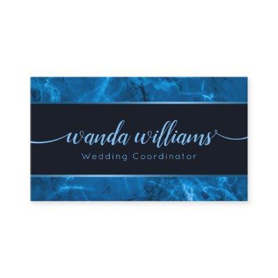 Blue Marble Handwritten Calligraphy