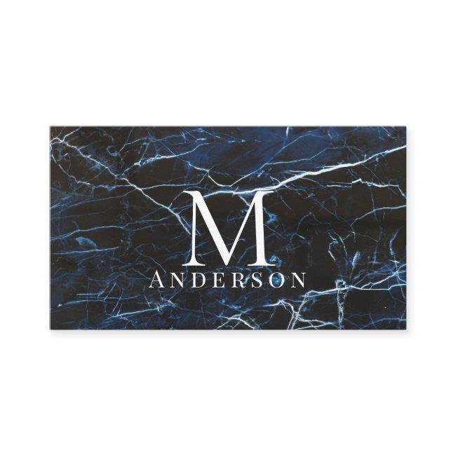 Blue Marble Masculine Double Monogram