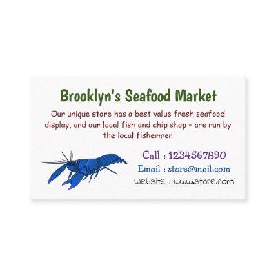 Blue marron crayfish cartoon illustration