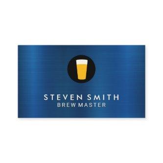 Blue Metal Background Beer Icon